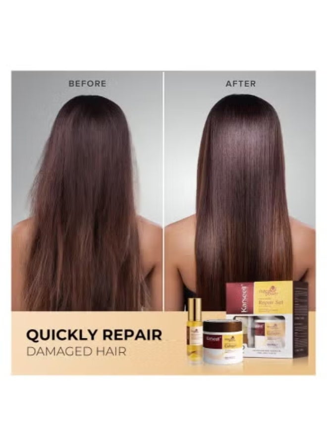 كارسيل مجموعة شامبو وبلسم الشعر بالكولاجين من كارسيل - مجموعة العناية بالشعر المغذي والمُصلح والمقوي - Image 2