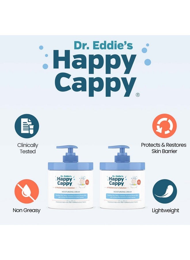 Happy Cappy - Dr. Eddie'S Pediatricianformulated Moisturizing Baby Lotion Gentle Paraben Free Hypoallergenic Sulfate Free Soothes Dry Skin Eczema And Reduces Redness 12 Oz Each 2Pack - Image 1
