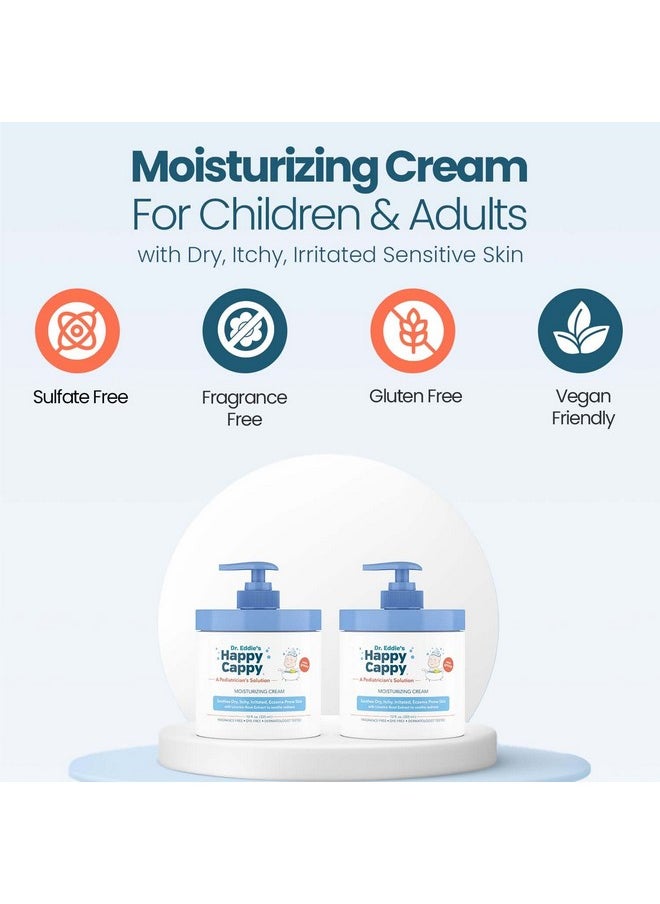 Happy Cappy - Dr. Eddie'S Pediatricianformulated Moisturizing Baby Lotion Gentle Paraben Free Hypoallergenic Sulfate Free Soothes Dry Skin Eczema And Reduces Redness 12 Oz Each 2Pack - Image 1