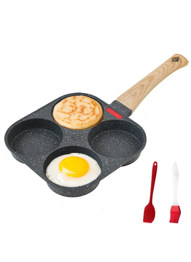 BOAO 4-Cup Egg Pan Nonstick, and Healthy Granite Egg Frying Pan, Versatile Breakfast Skillet for Eggs, Pancakes, Plett, Crepes, Compatible with Gas Stove and Induction Cooktop - Image 1