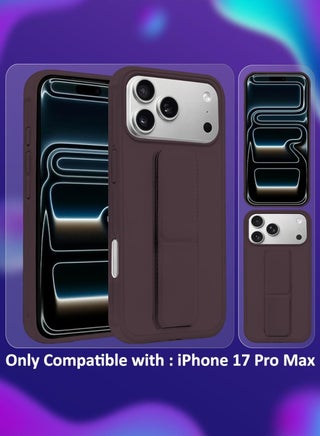 جراب iPhone 17 Pro Max مع حامل للإصبع وغطاء هاتف متعدد الوظائف ومضاد للصدمات وغطاء حامل هاتف اثنين في واحد لهاتف iPhone 17 Pro Max مقاس 6.9 بوصة - view 2