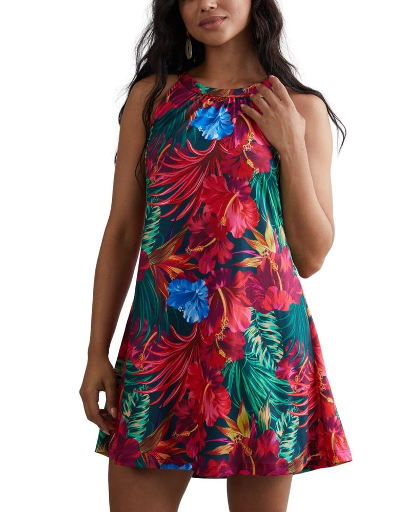 ANYFITTING Beach Dresses for Women 2025 Cruise Casual Short Hawaiian Tropical Sun Dress - Image 2