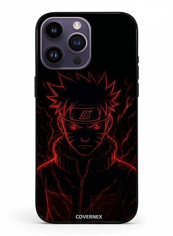 Covernex Apple iPhone 14 Pro Max Protective Case Cover Printed Featuring Naruto Shippuden Glow Affect Ninja - Image 2