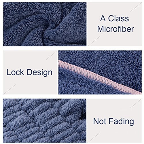 Jseng 2PC Microfiber Hair Drying Caps, Extrame Soft & Ultra Absorbent, Fast Drying Hair Turban Wrap Towels Shower Cap for Girls and Women - Image 4