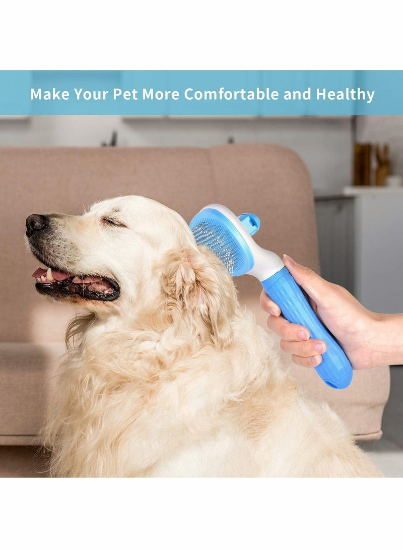 SOLARAE Dog Cat Grooming Brush of Pet Self-Cleaning Brush, Professional Pet Grooming Brush, for Styling Comb, Removing Dead Hair Comb - Image 2