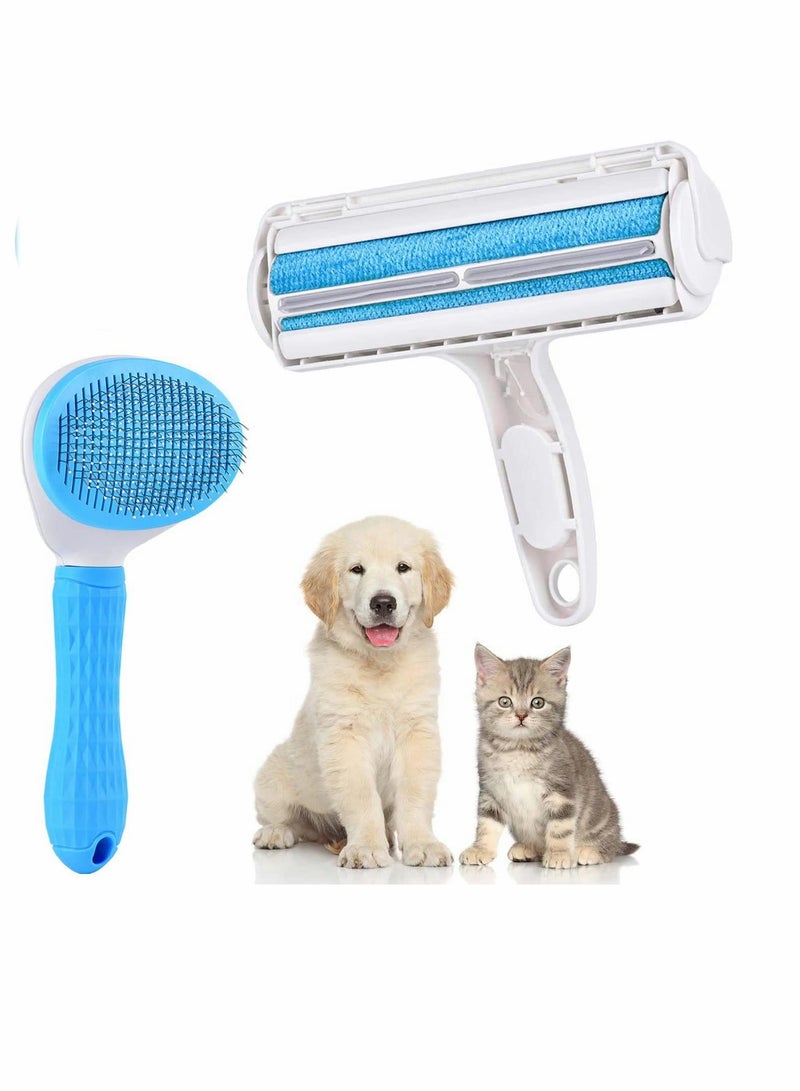 SOLARAE Dog Cat Grooming Brush of Pet Self-Cleaning Brush, Professional Pet Grooming Brush, for Styling Comb, Removing Dead Hair Comb - Image 1
