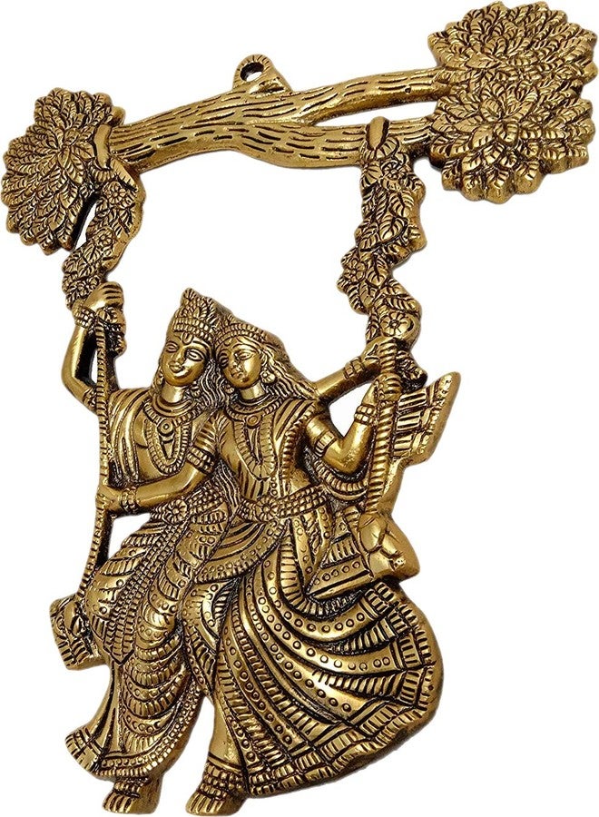 CHHARIYA CRAFTS Radha Krishna Tree Jhula Decorative Metal Wall Hanging Art Decorative Showpiece for Wall Decor, Festival Home Decor Pooja Room Temple & Gift for Family, Friends, Housewarming - 32 cm - Image 4