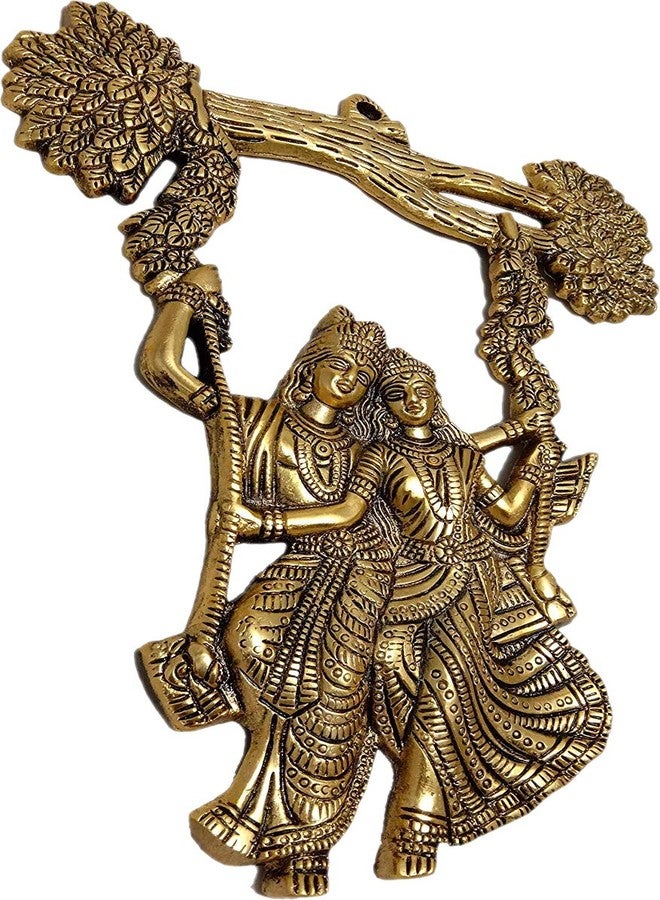 CHHARIYA CRAFTS Radha Krishna Tree Jhula Decorative Metal Wall Hanging Art Decorative Showpiece for Wall Decor, Festival Home Decor Pooja Room Temple & Gift for Family, Friends, Housewarming - 32 cm - Image 3