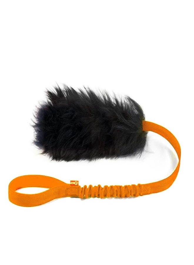 HOWGO Dog Rope Toy,Dog Bungee Chaser Toy 100% Sheepskin,Sheep Smell Tug Toy for All Breeds (Orange, Long Without Ball) - Image 1