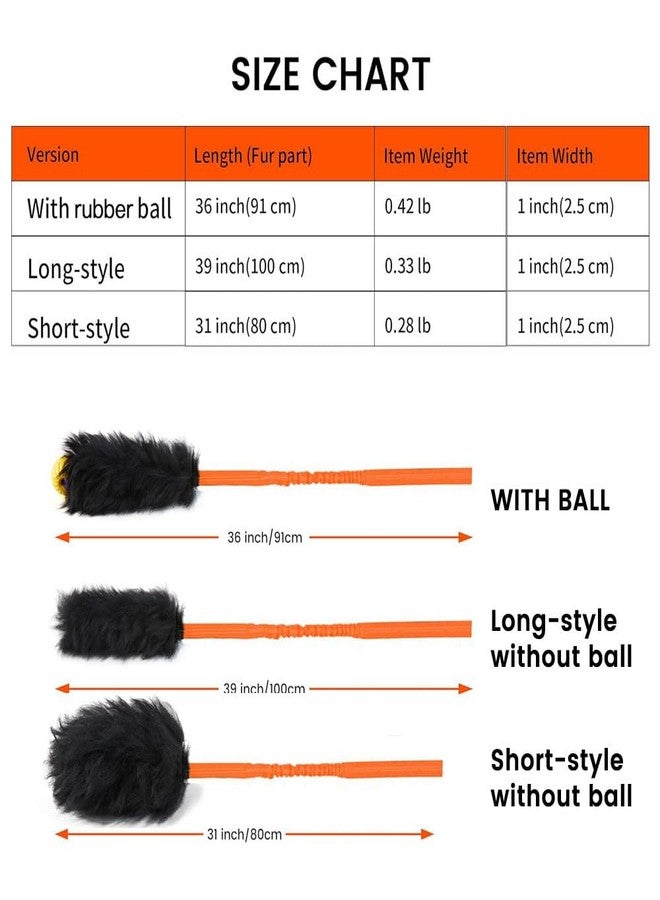 HOWGO Dog Rope Toy,Dog Bungee Chaser Toy 100% Sheepskin,Sheep Smell Tug Toy for All Breeds (Orange, Long Without Ball) - Image 3