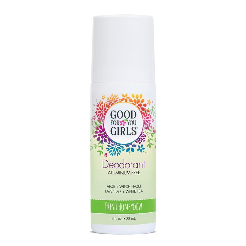 Good for You Girls AluminumFree Natural  Vegan Deodorant for Kids Preteens Teens Safe  Effective Odor Protection Clear RollOn Natural Fragrance  Fresh Honeydew 3 oz Pack of 1
