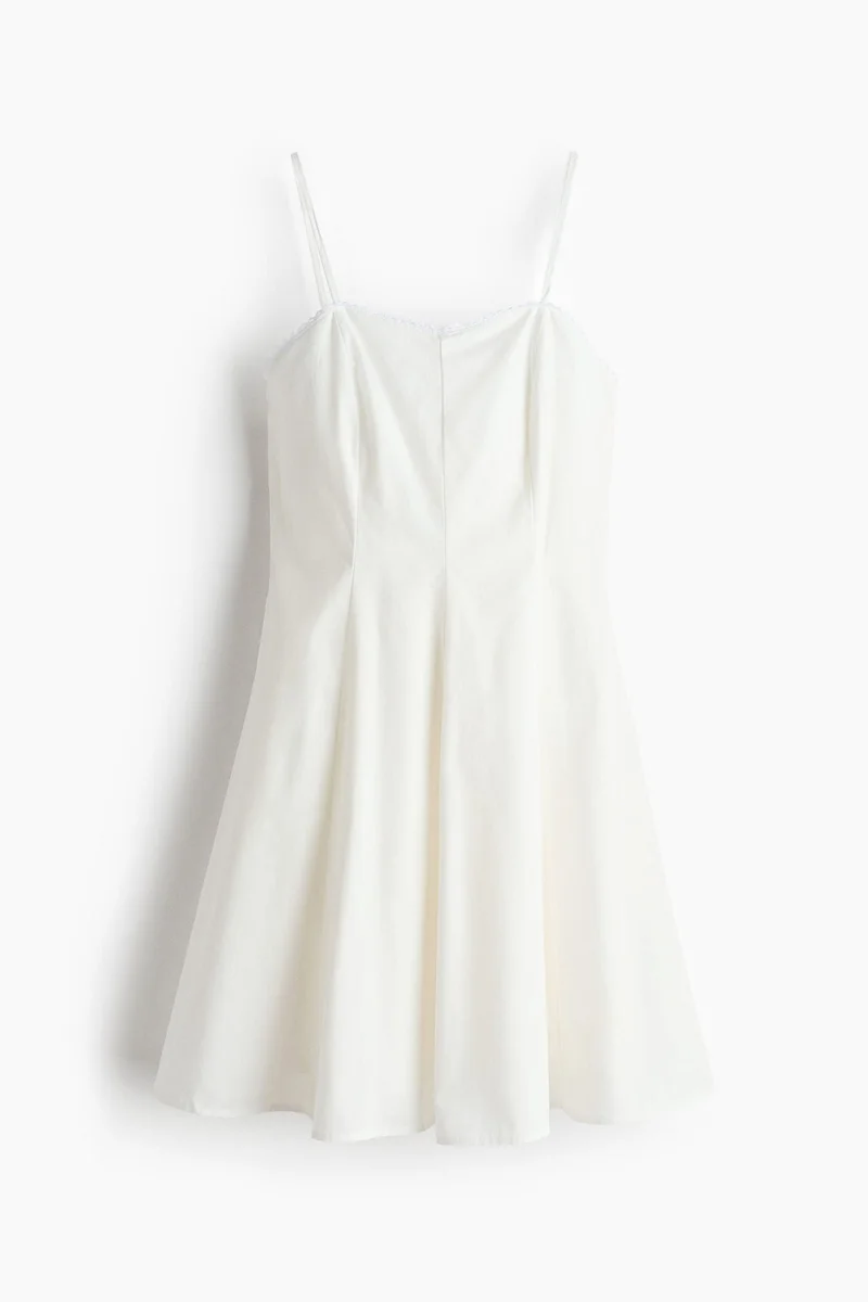 H&M Flared-skirt poplin dress