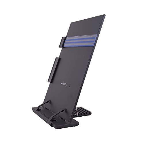 Kriva Metal Copy Holder with Adjustable Clip and Line Guide | 7 Adjustable Positions | Book Reader Stand for Latter | Legal A4 Documents | Reading Typing Frame | Office | Up to 150 Sheets(1Pcs-Black) - Image 1