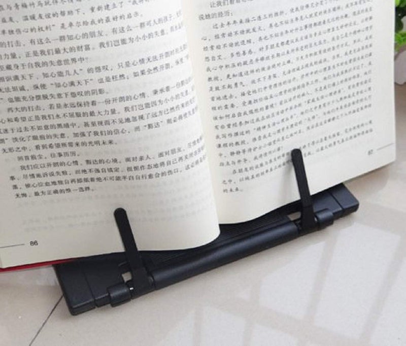 Kriva Metal Copy Holder with Adjustable Clip and Line Guide | 7 Adjustable Positions | Book Reader Stand for Latter | Legal A4 Documents | Reading Typing Frame | Office | Up to 150 Sheets(1Pcs-Black) - Image 3