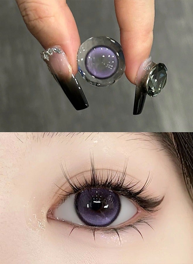 Mill Creek Contact Lenses Colored MILLCREEK Can be Used for 12 Months Exquisite Purple Comfortable Wearing - Image 2