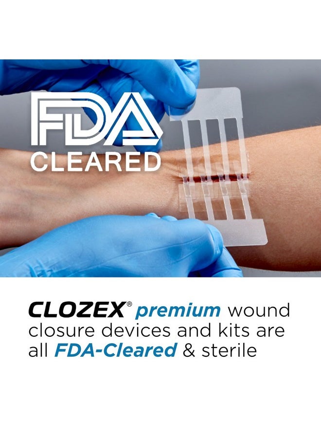 Clozex Clozex Complete Emergency Laceration Kit - Repair Wounds Without Stitches. FDA Cleared Skin Clean Cover Closure Device for 2 Individual Or Combine for 2 1/2 in. Length  - Image 3