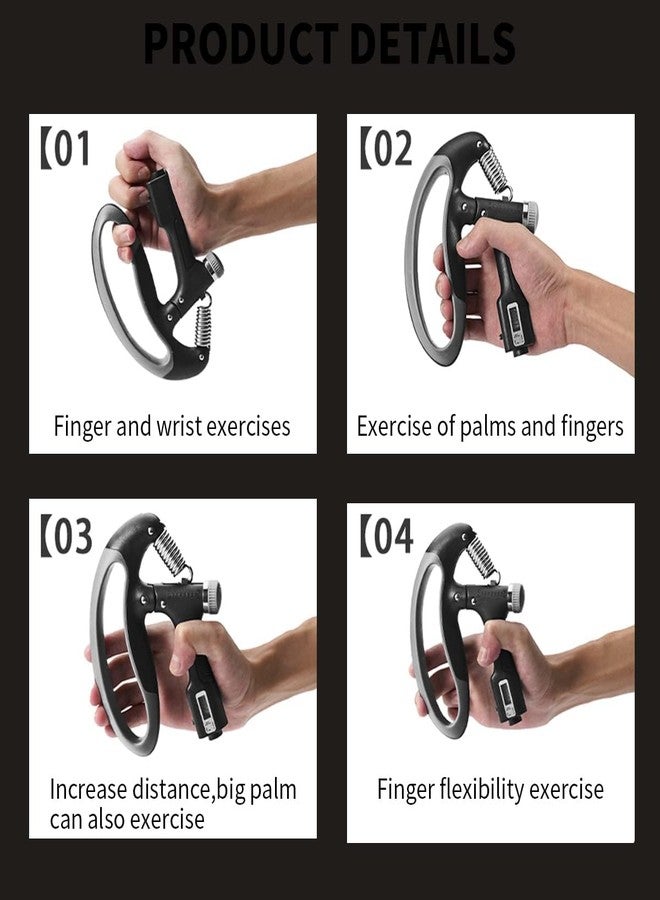 COOL INDIANS Hand Grip strengthener - New Improved Desgine 10-100 kg Adjustable Hand Grip | Wrist Training Exerciser (10-100 kg, Grey-Black) (5-100 kg, Black) - Image 5