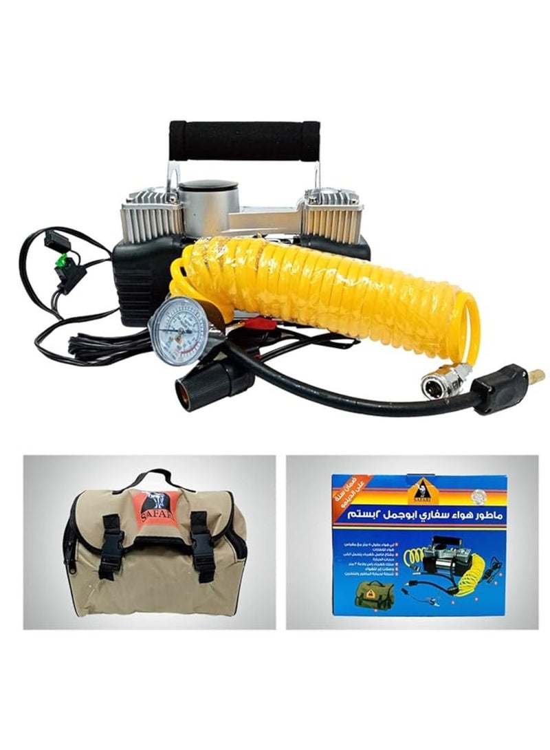 Generic Heavy Duty Portable 12V Double Cylinder Air Compressor Car Tire Inflator  - Image 1