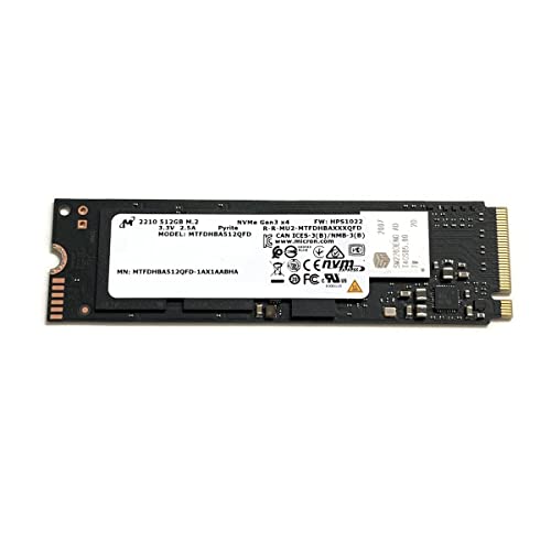 Micron SSD 512GB 2210 NVMe PCIe Gen3 x4 MTFDHBA512QFD M09630001 Solid State Drive for HP Dell Lenovo Laptop Desktop Ultrabook - Image 1