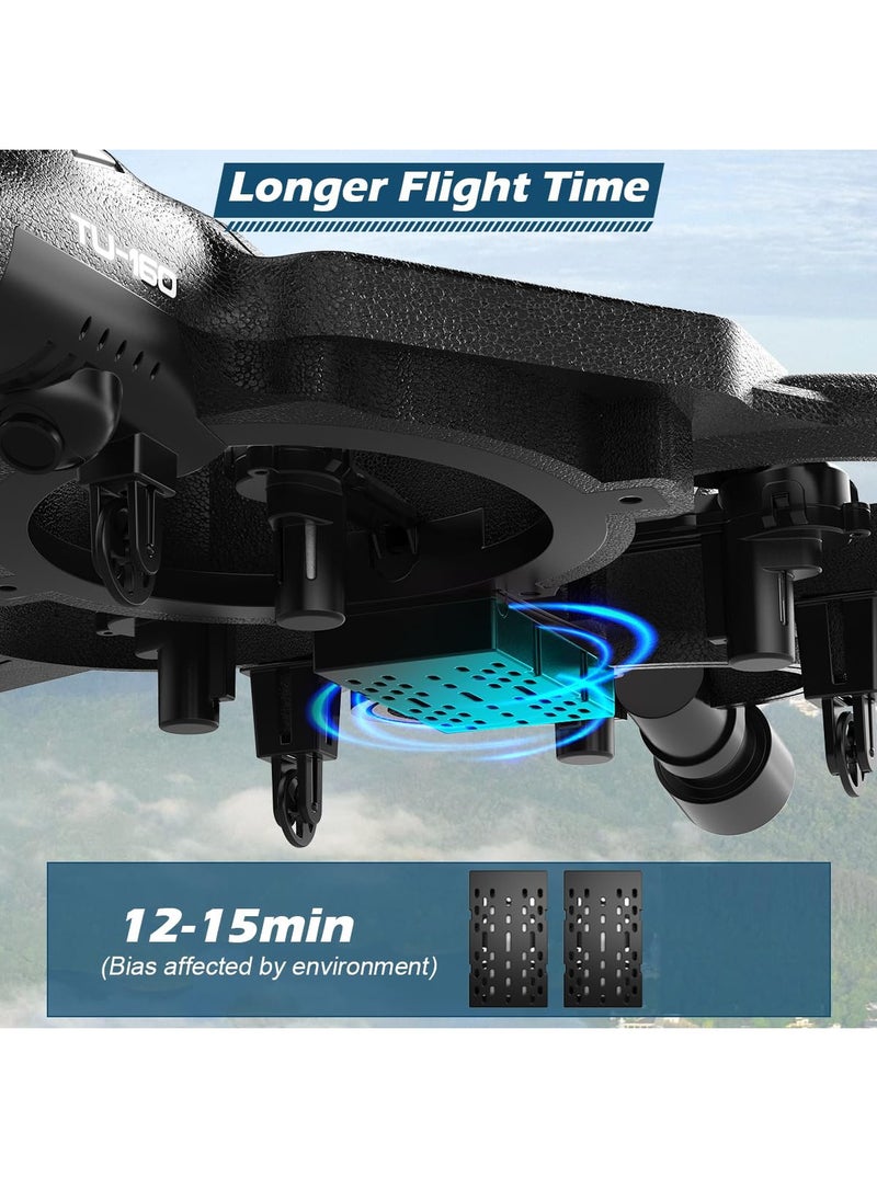 SYOSI - Remote Control Drone for Kids Gesture RC Stealth Raptor Airplane Quadcopter Fighter Jet with Light Spray 360° Flip Beginner Big Plane Toy Boys 2 Batteries 984FT - Image 1