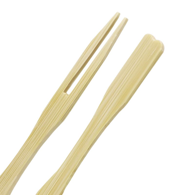 SVDK 35 inches Disposable Wooden Fruit Fork Sets Mini Fork for Snacks EcoFriendly Wooden Cutlery Bamboo Party Forks Mini Cocktail Picks Fruit Appetizers Dessert ForksPack of 100 - Image 2