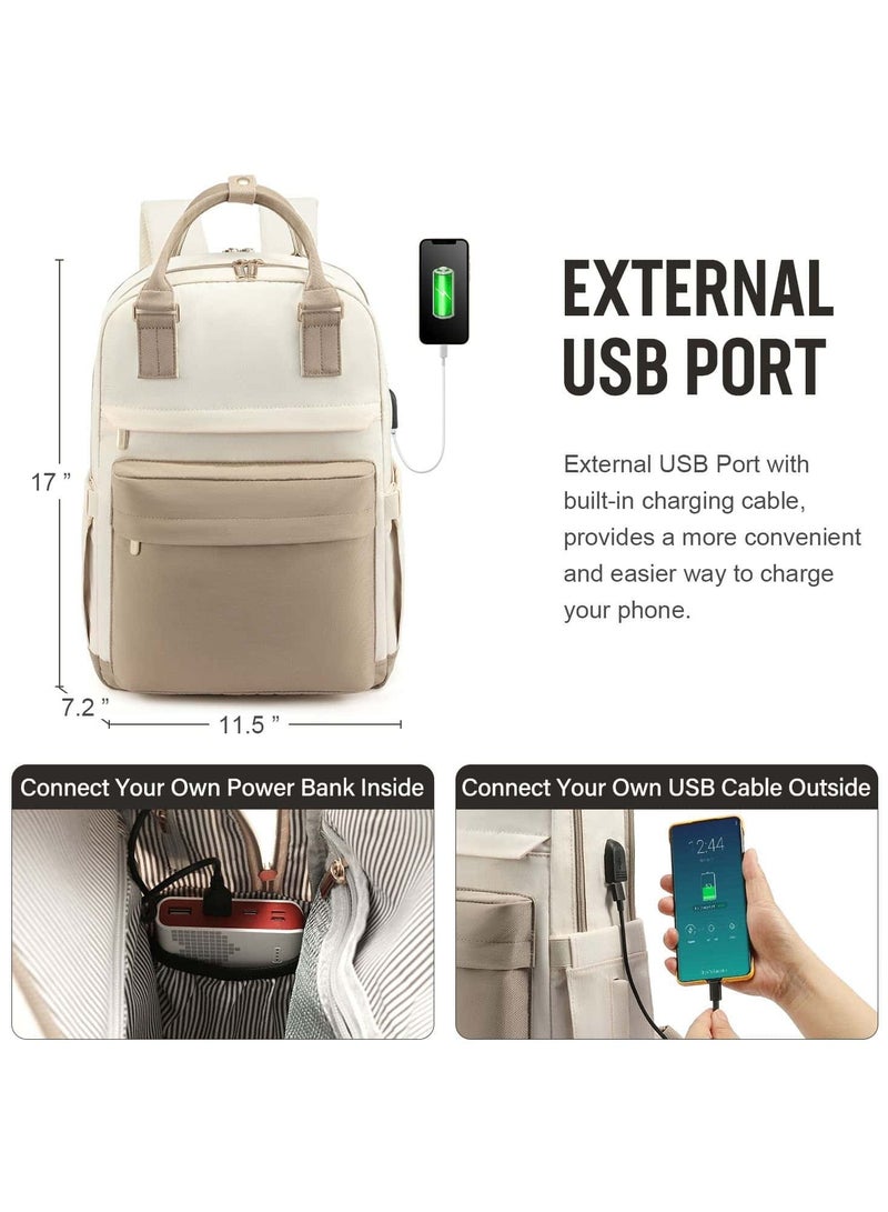 Anmi Laptop Backpack, 15.6 Inch Laptop Bag with USB Port Fashion Waterproof Casual Backpacks - Image 5