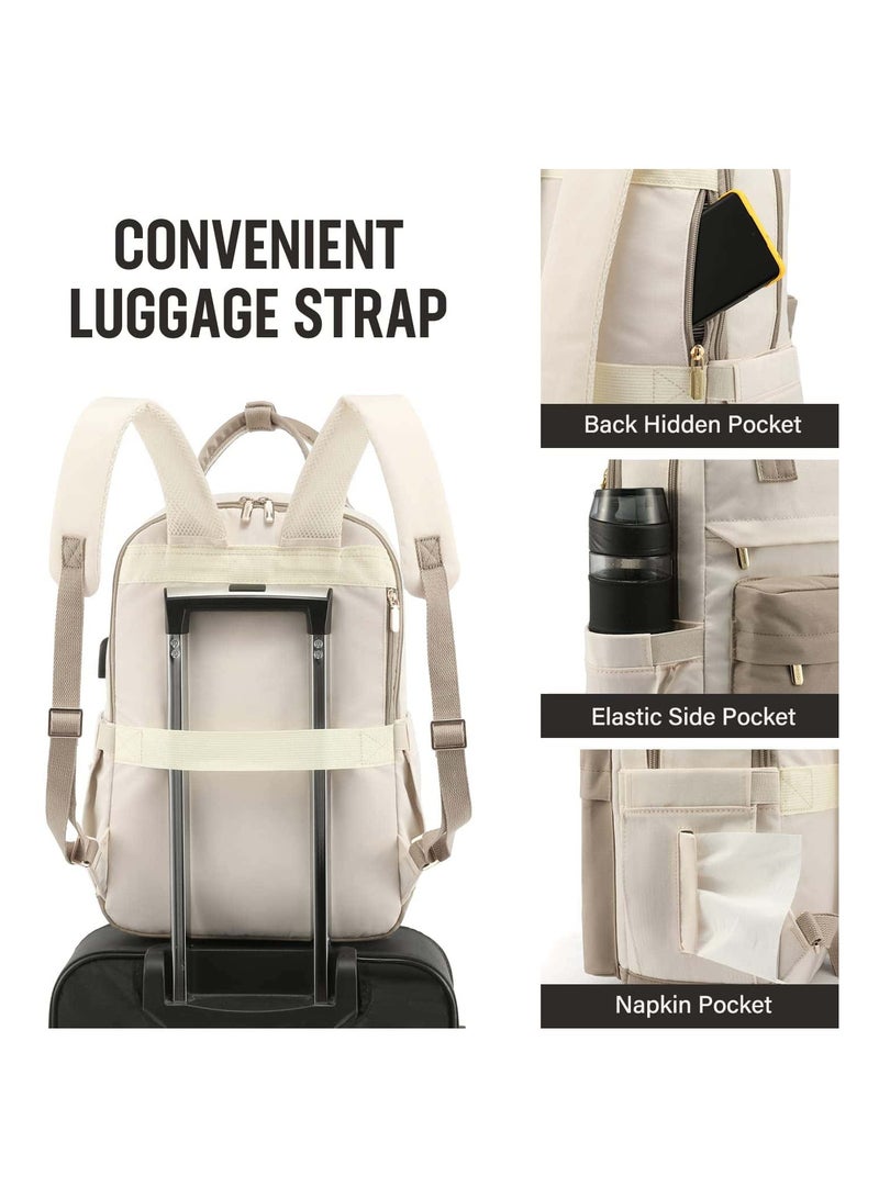 Anmi Laptop Backpack, 15.6 Inch Laptop Bag with USB Port Fashion Waterproof Casual Backpacks - Image 4