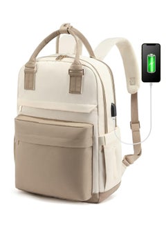 Anmi Ladies And Gentlemen Laptop Backpack, 15.6 Inch Laptop Bag with USB Port Fashion Waterproof Backpacks Teacher Nurse Stylish Travel Bags Vintage Daypacks Bookbag for College School Work  - Image 1
