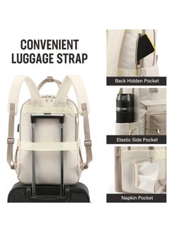 Anmi Ladies And Gentlemen Laptop Backpack, 15.6 Inch Laptop Bag with USB Port Fashion Waterproof Backpacks Teacher Nurse Stylish Travel Bags Vintage Daypacks Bookbag for College School Work  - Image 4