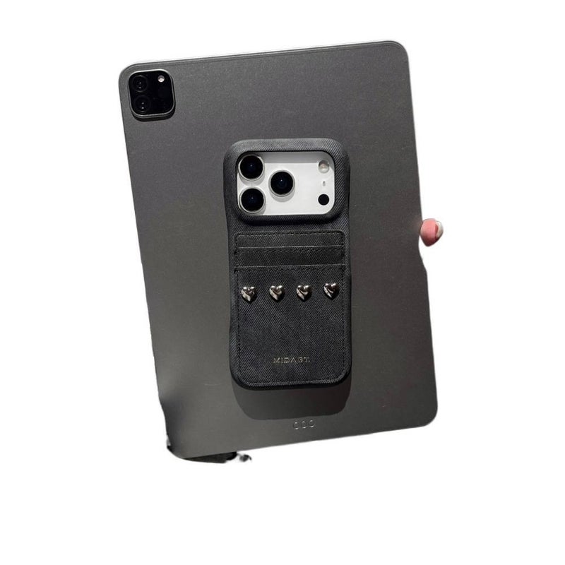 غطاء واقي، TPU حامل بطاقات، لـ iPhone 15 / 15 Plus / 15 Pro / 15 Pro Max، Denim Pocket Coin Card Slot - Star A من مادة TPU خفيف الحمل للاستخدام الداخلي للمكتب المنزلي - Image 4