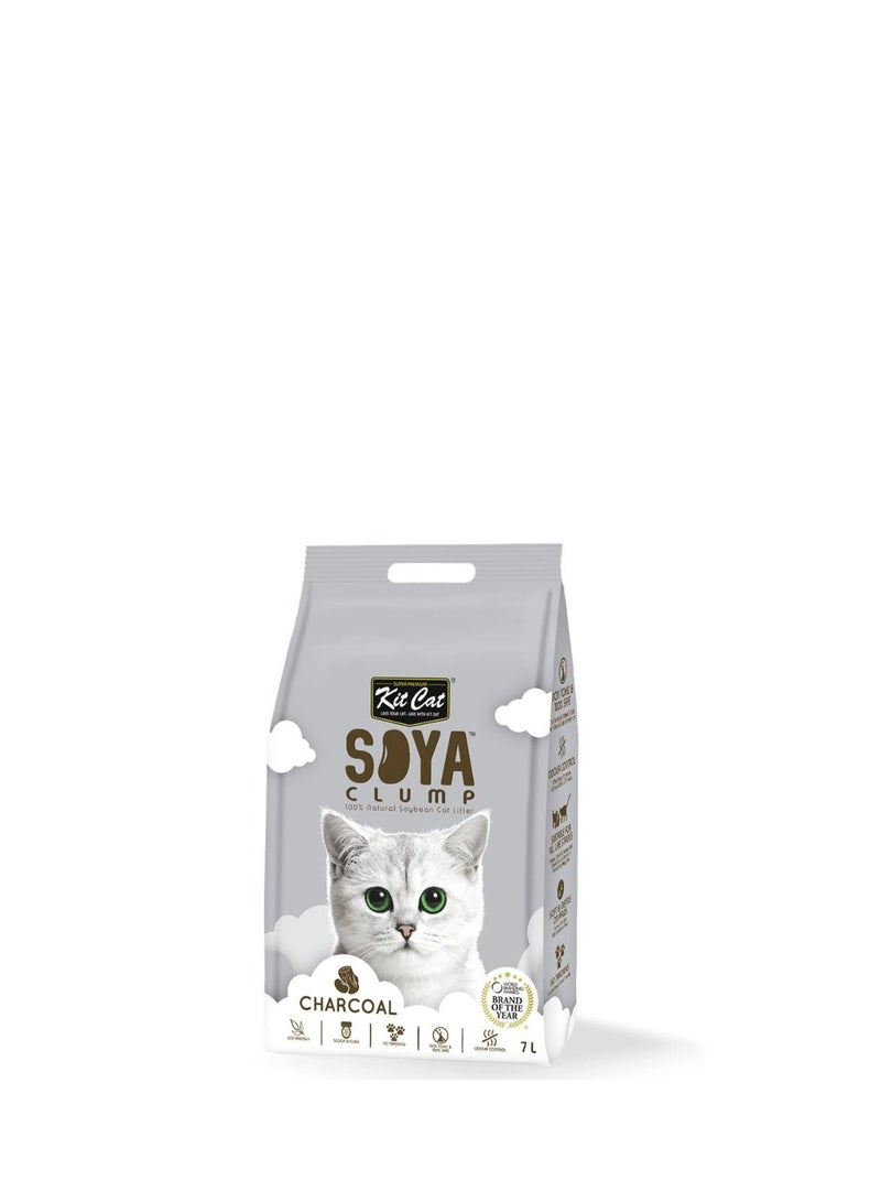 Kit Cat Soya Clump Soybean Cat Litter 7L- Charcoal