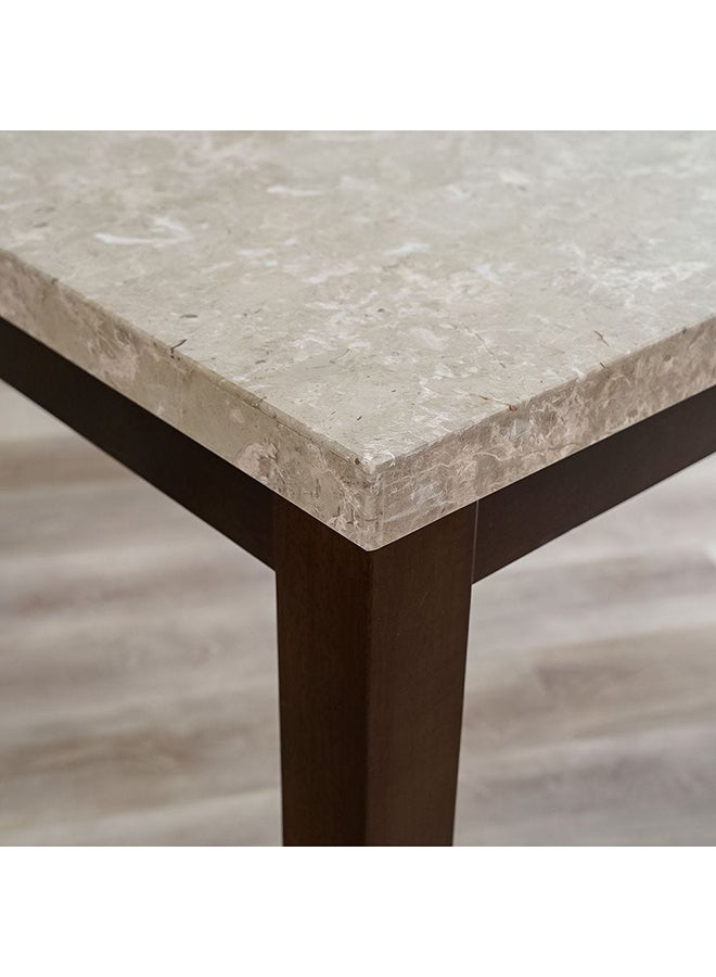 DANUBE HOME Brody Dining Table Rectangular Strong And Sturdy Kitchen Table 6 Seater Table Modern Design Desk Furniture For Home Dining Room 162.56x96.52x79.38 cm Beige And Dark Brown - Image 5