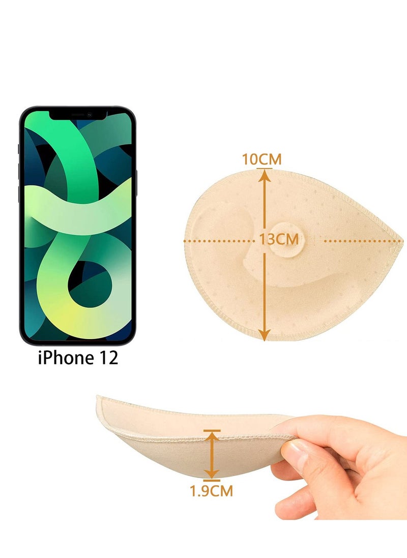 SYOSI - Bra Pad Inserts, Women's Removable Underwear Inserts Sponge Cups Semicircular Replacement Pads for Yoga Swimwear Bikini Swimsuits, Etc. (6 Pairs, White Black Skin Color) - Image 1
