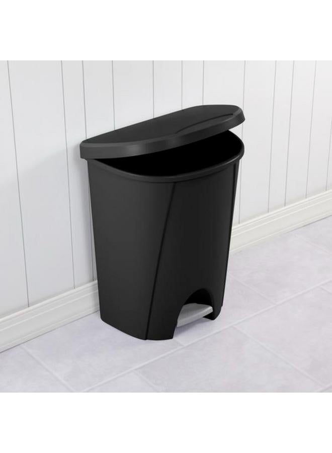 Sterilite Elegant and Modern Design BPA-Free Plastic StepOn Wastebasket Black 6.6 Gallon - Image 3