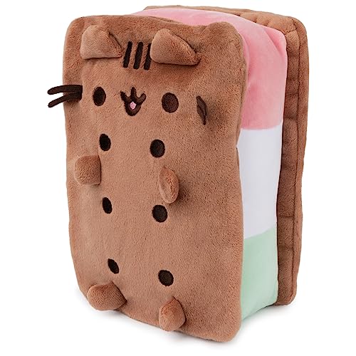 GUND Pusheen Neapolitan Ice Cream Sandwich Pusheen Plush, Stuffed Animal for Ages 8 and Up, Brown, 9.5” - Image 4