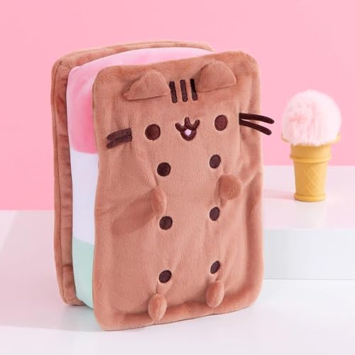 GUND Pusheen Neapolitan Ice Cream Sandwich Pusheen Plush, Stuffed Animal for Ages 8 and Up, Brown, 9.5” - Image 2