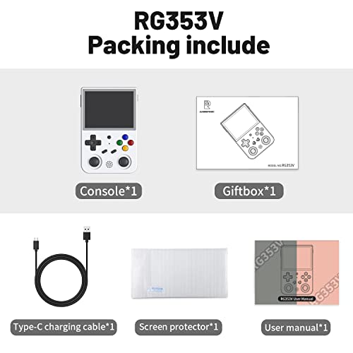 Aivuidbs RG353V Retro Handheld Game with Dual OS Android 11 and Linux,RG353V with 64G TF Card Pre-Installed 4452 Games Supports 5G WiFi 4.2 Bluetooth Online Fighting,Streaming and HDMI - Image 5