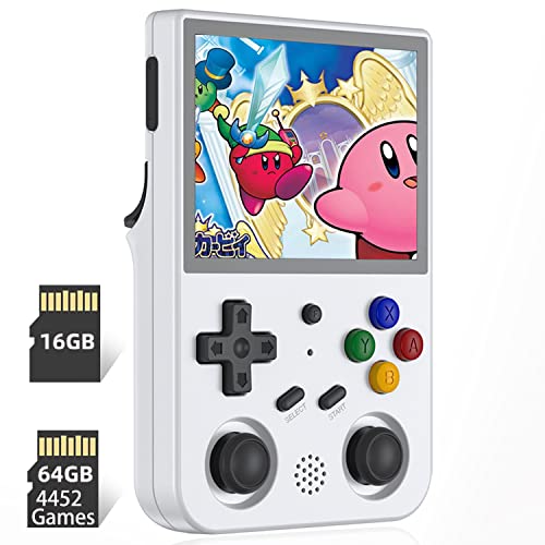 Aivuidbs RG353V Retro Handheld Game with Dual OS Android 11 and Linux,RG353V with 64G TF Card Pre-Installed 4452 Games Supports 5G WiFi 4.2 Bluetooth Online Fighting,Streaming and HDMI - Image 1