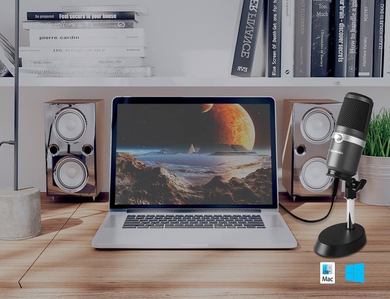 AVerMedia USB Multipurpose Microphone, for Recording, Streaming or Podcasting (AM310), 6.1" x 2.9" x 2.9" - Image 3