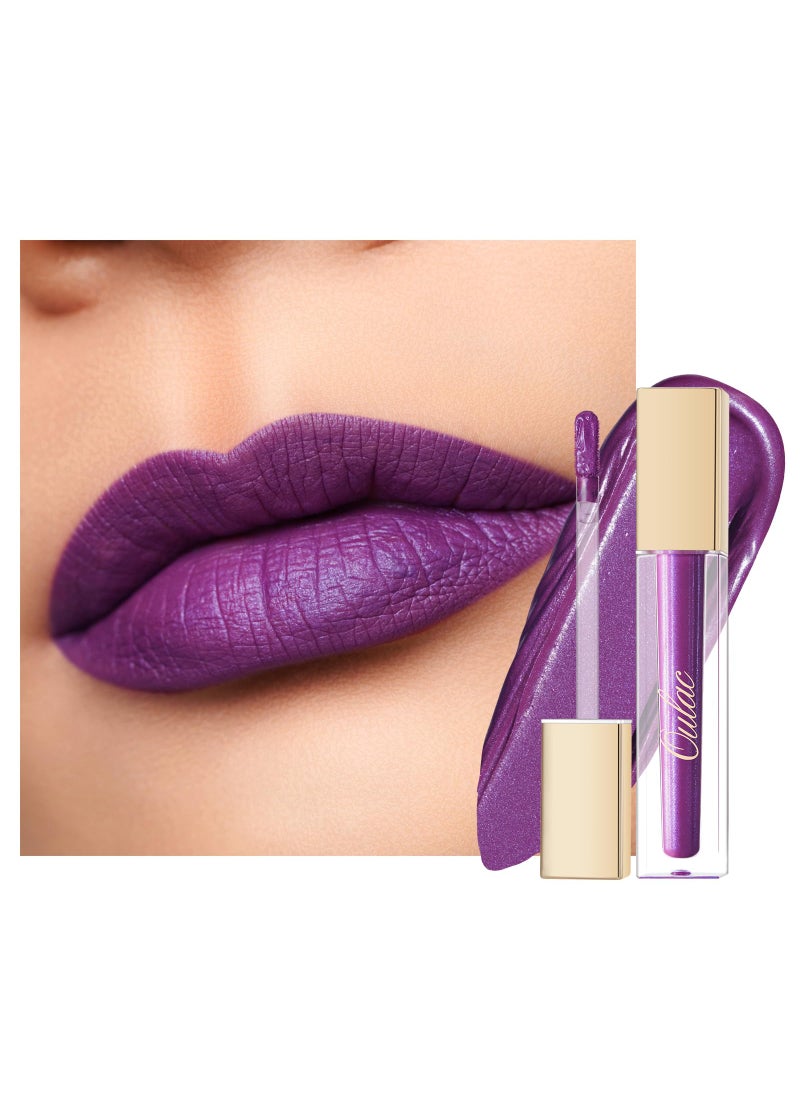 Oulac Oulac Matte Liquid Purple Lipstick for Women Makeup Long Lasting High Impact Lip Color Waterproof Creamy Formula Lip stick with Vitamin E Vegan  CrueltyFree 45ml MS04 