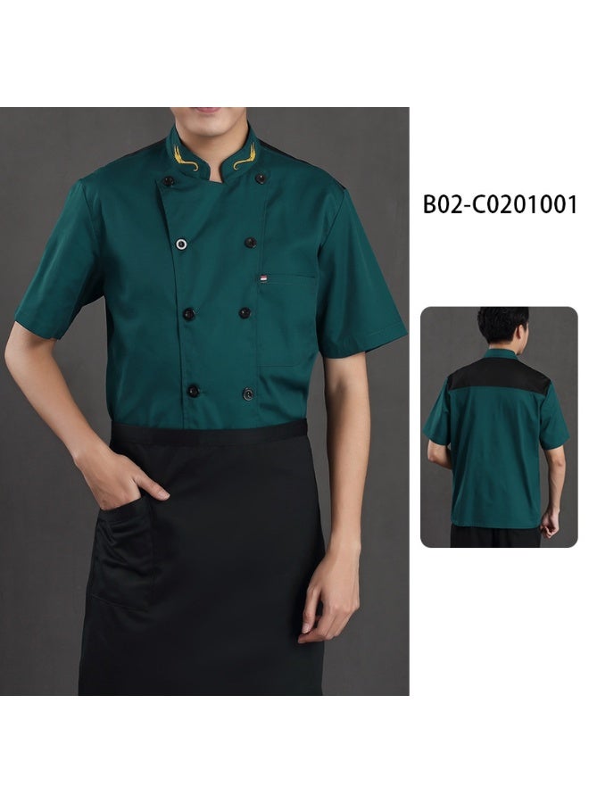 NIBEMINENT High-End  Chef Overalls Kitchen Kitchen Canteen Restaurant Restaurant Work Wear Men's and Women's Catering Autu  - Image 1