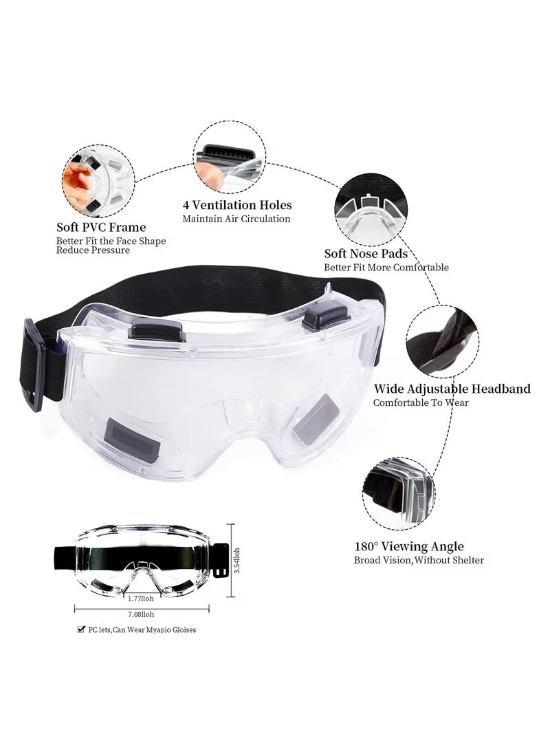 Pretocter - Respirator Mask - Respirator with Filter and Goggles for Chemicals - Epoxy Spray Paint Mask For Paint Dust Soldering Construction Sanding Woodworking etc. - Image 1