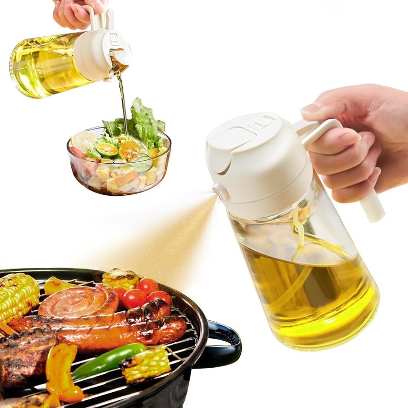 BROCCOLINThis premium glass olive oil sprayer offers a 2in1 dispenser for healthy cooking Perfect for air fryers frying BBQs and salads it ensures precise oil distribution with a foodgrade design - Image 1