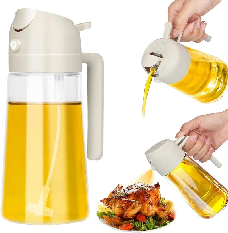 BROCCOLINThis premium glass olive oil sprayer offers a 2in1 dispenser for healthy cooking Perfect for air fryers frying BBQs and salads it ensures precise oil distribution with a foodgrade design - Image 2