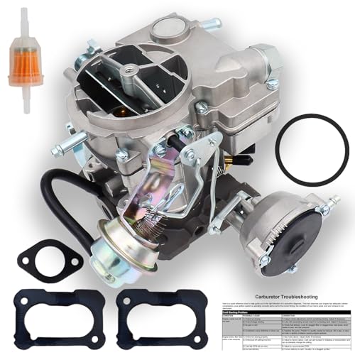 THUNDERMINGO New 2 Barrel Carburetor for Rochester 2GC Chevy 5.7L 350Cu 6.6L 400Cu Chevrolet Carb Small Block Engines 1975-1980 C10 C20 C30 C50 G10 P30 Bel Air Chevelle Corvette Automatic Choke,Large Base - Image 1