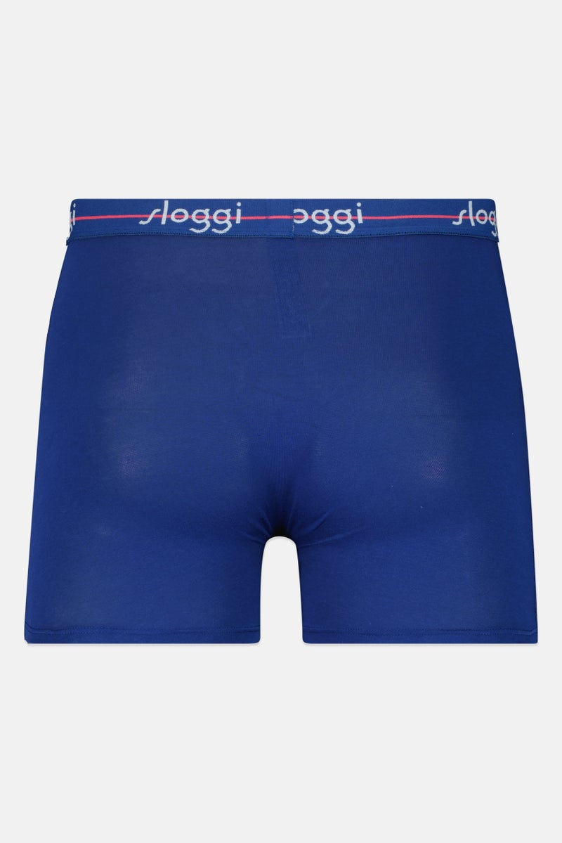 sloggi شورت بوكسر للرجال 2 قطعة بشعار العلامة التجارية، متعدد الألوان - Image 2