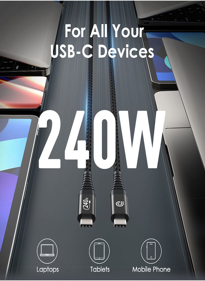 Phone Planet - USB C to USB C Cable  for Apple MacBook Huawei Matebook iPad Pro and iphone 15 Pro Max  240W 2 Meter Fast Charging 40Gbps Super Speed - Image 1