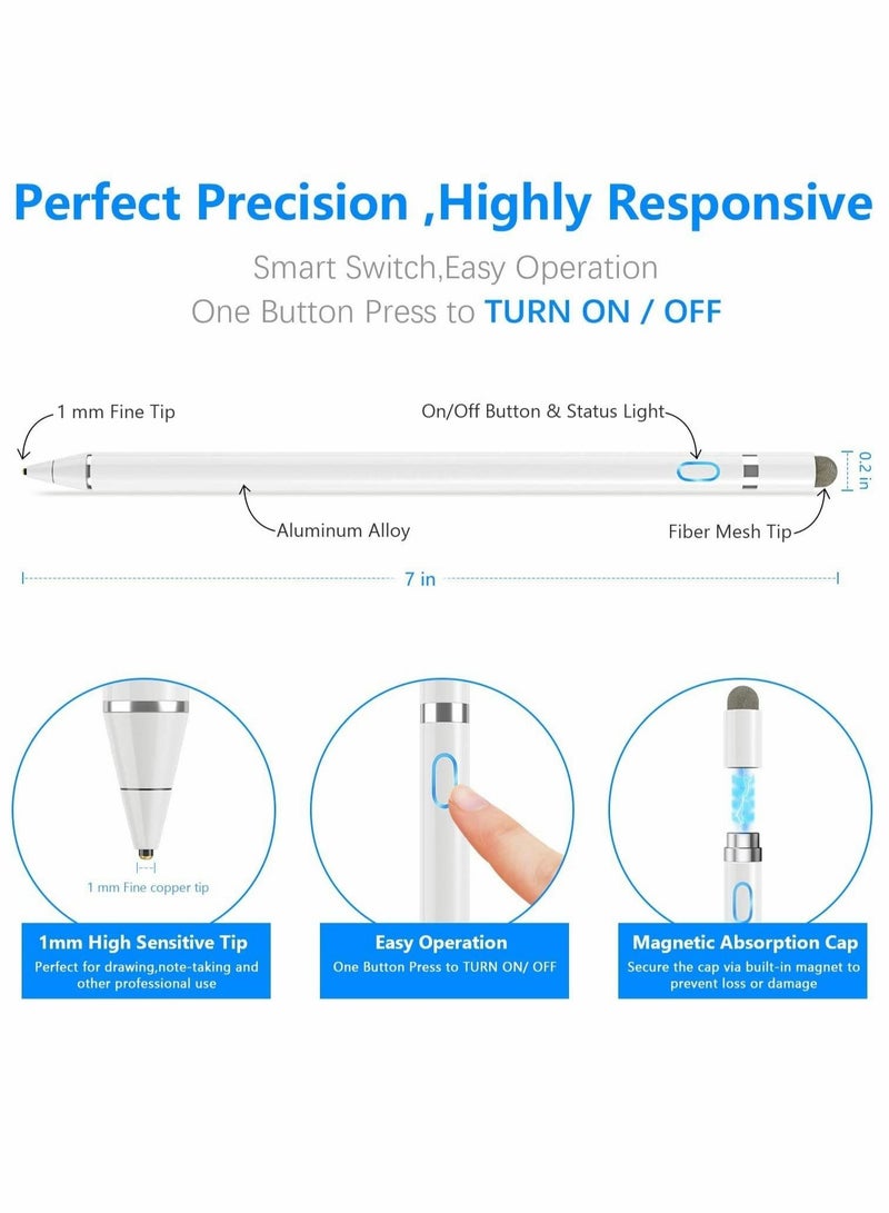 Captaintech Active Stylus Digital Pen for Touch Screens,Compatible for iPhone 6/7/8/X/Xr/11/12 iPad Android Samsung Phone &Tablets, for Drawing and Handwriting on Touch Screen Smartphones & Tablets (iOS/Android) - Image 3