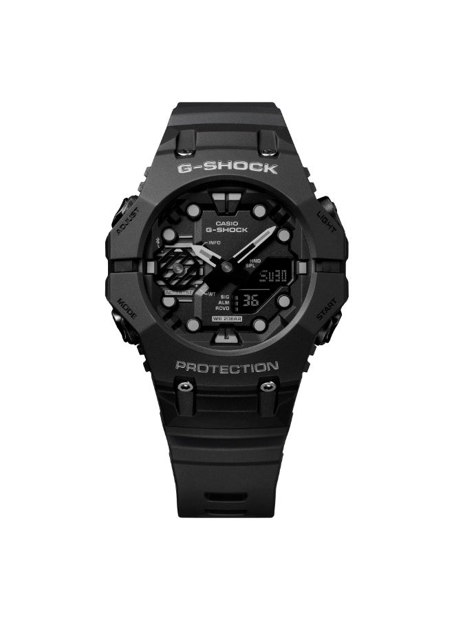 كاسيو ساعة كاسيو G-SHOCK GA-B001-1ADR للرجال بعرض تناظري ورقمي، مقاومة للصدمات، مقاومة للماء حتى 200 متر، سوار ريزن أسود، اتصال بلوتوث - Image 2