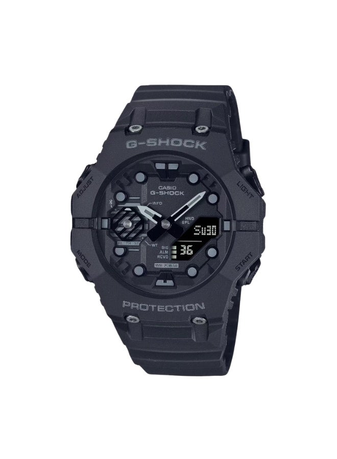 كاسيو ساعة كاسيو G-SHOCK GA-B001-1ADR للرجال بعرض تناظري ورقمي، مقاومة للصدمات، مقاومة للماء حتى 200 متر، سوار ريزن أسود، اتصال بلوتوث - Image 1
